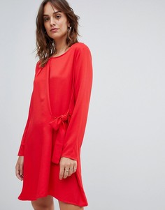 Платье с запахом и узлом Vila - Красный