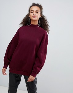 Оversize-свитер с высоким воротом Bershka - Красный