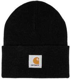 Шапка мелкой вязки с нашивкой Carhartt WIP