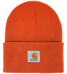 Шапка мелкой вязки с нашивкой Carhartt WIP