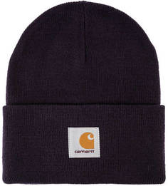 Шапка мелкой вязки с нашивкой Carhartt WIP