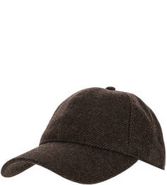 Коричневая полушерстяная бейсболка Barbour