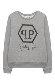 Хлопковый свитшот со стразами Philipp Plein