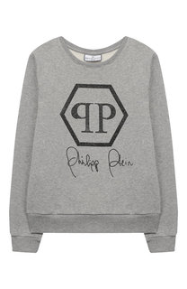 Хлопковый свитшот со стразами Philipp Plein