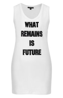 Хлопковый топ с надписью Ann Demeulemeester