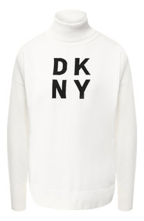 Водолазка из вискозы с логотипом бренда DKNY