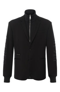 Однобортный пиджак из вискозы с подстежкой Philipp Plein