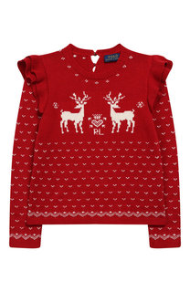 Вязаный пуловер с оборками Polo Ralph Lauren