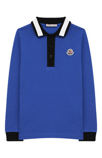Хлопковое поло с длинными рукавами Moncler Enfant