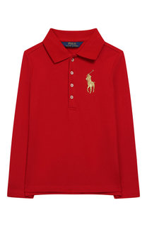 Хлопковое поло с длинными рукавами Polo Ralph Lauren