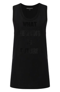 Хлопковый топ с надписью Ann Demeulemeester