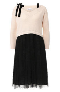 Шерстяное платье на бретельках REDVALENTINO