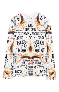 Хлопковый лонгслив с принтом Marcelo Burlon Kids of Milan
