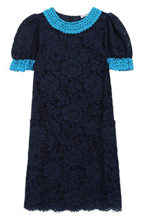 Кружевное платье с отделкой Dolce & Gabbana