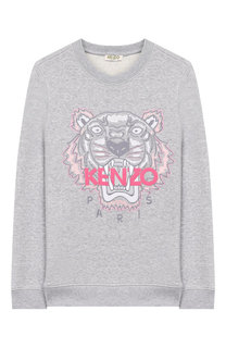 Хлопковый свитшот с вышивкой Kenzo