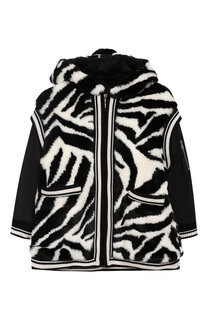 Куртка на молнии с отделкой и декоративным капюшоном Dolce & Gabbana