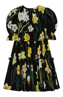 Шелковое платье с принтом Dolce & Gabbana