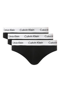 Комплект из трех хлопковых брифов с широкой резинкой Calvin Klein Underwear