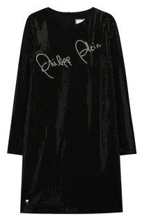 Платье свободного кроя со стразами Philipp Plein