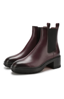 Кожаные челси на устойчивом каблуке Santoni