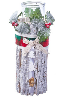 Подсвечник "Свеча на пеньке" DUE ESSE CHRISTMAS