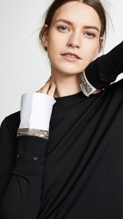 Adam Lippes Crystal Cuff Sweater