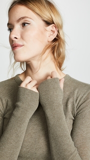 Enza Costa Cuffed Crew Long Sleeve