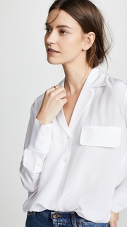 FRAME Pocket Silk Blouse