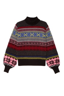 Разноцветный свитер с фольклорным мотивом Msgm