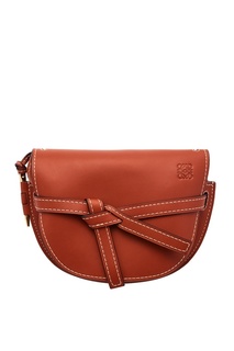 Коричневая кожаная сумка Gate Loewe