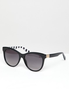Черные круглые солнцезащитные очки LOVE Moschino - Черный