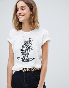 Футболка с принтом Maison Scotch - Белый