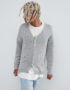 Серый кардиган в крапинку ASOS DESIGN - Бежевый