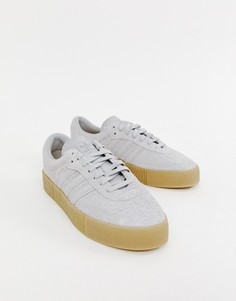 Серые кроссовки с резиновой подошвой adidas Originals Samba Rose - Серый