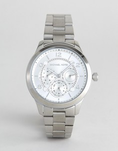 Серебристые часы 38 мм Michael Kors MK6587 Runway - Серебряный
