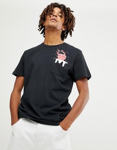Футболка с новогодним принтом Jack & Jones Originals - Черный
