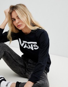 Черный лонгслив Vans classic - Черный