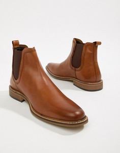 Светло-коричневые кожаные ботинки челси Dune - Коричневый