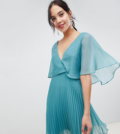 Платье мини с плиссированной юбкой и рукавами клеш ASOS DESIGN Tall - Мульти