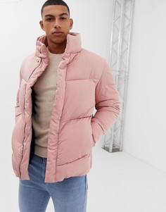 Розовая дутая oversize-куртка ASOS DESIGN - Розовый