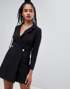 Черное платье-смокинг Miss Selfridge - Черный