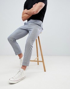 Серые укороченные брюки скинни с шевронным узором New Look - Черный