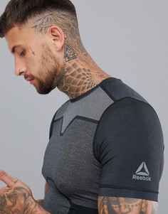 Черная компрессионная футболка Reebok Training In Black CY4889 - Черный