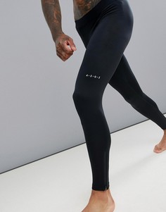 Черные леггинсы из быстросохнущей ткани с молниями ASOS 4505 running - Черный
