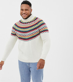 Бежевая водолазка с узором Фэйр-Айл ASOS DESIGN Plus - Бежевый