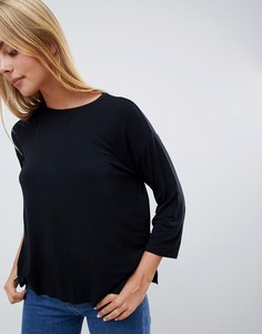 Черный топ с рукавами 3/4 ASOS DESIGN - Черный