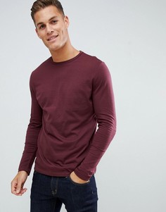 Красный лонгслив с круглым вырезом ASOS DESIGN - Красный