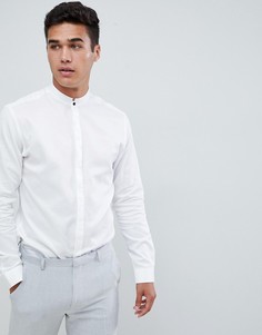 Строгая рубашка с воротником-стойкой Jack & Jones Premium - Белый