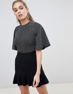 Боди в рубчик Fashion Union - Черный