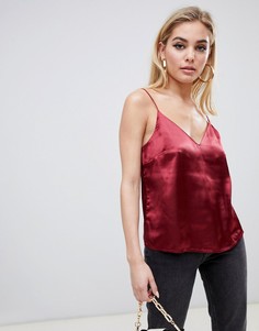 Атласный топ на бретельках ASOS DESIGN - Красный